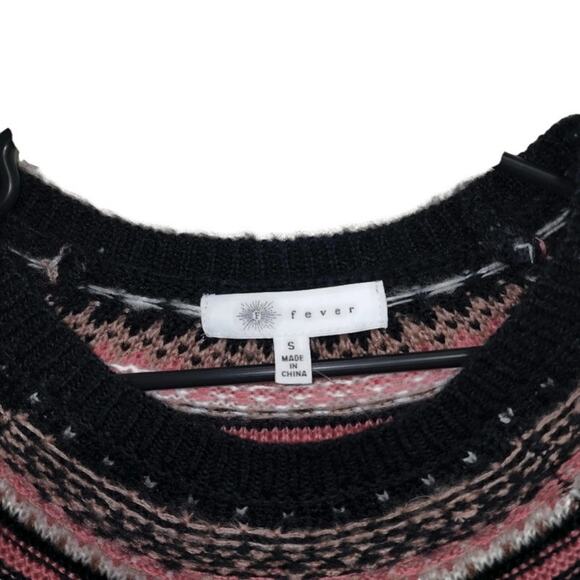 Fever Sweater Navy Knit Long Sleeves Crew Neck Size Small - Picture 3 of 6